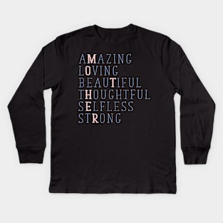 Mom Amazing Description Kids Long Sleeve T-Shirt